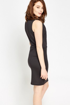 Bodycon Basic Dress XS / Seide / Schwarz