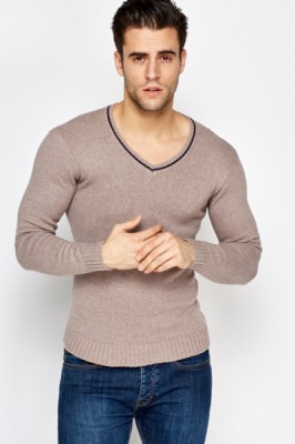 V-Neck Slim Fit Jumper